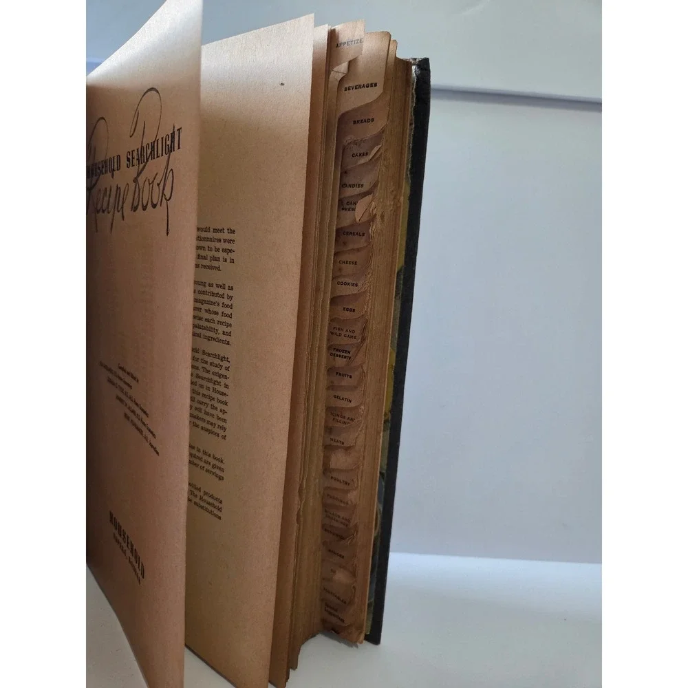 Vintage 1954 Household Searchlight Recipe Book Hardcover Cookbook Mid-Century